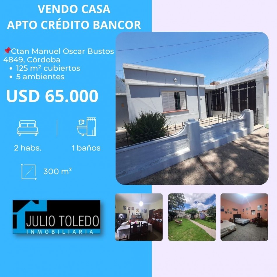 B° VILLA ADELA: VENDO HERMOSA CASA DE 2 DORMITORIOS A 2 CUADRAS RUTA 20