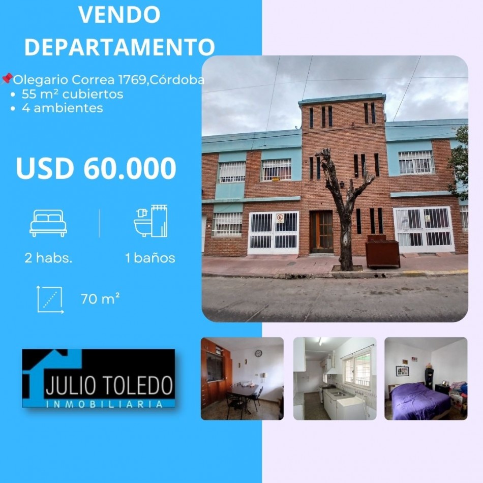 B° MARIANO BALCARCE: VENDO A METROS DE AVDA. FUERZA AEREA HERMOSO DEPARTAMENTO DE 2 DORMITORIOS