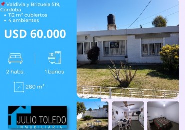 Bo MARQUES DE SOBREMONTE: VENDO CASA DE 2 DORMITORIOS, CON AMPLIO TERRENO, PARA RECICLAR