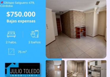 ALQUILO EN NUEVA CORDOBA HERMOSO DEPTO DE 2 DORMITORIOS Y 2 BAÑOS