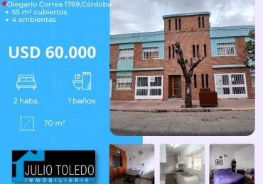 B° MARIANO BALCARCE: VENDO A METROS DE AVDA. FUERZA AEREA HERMOSO DEPARTAMENTO DE 2 DORMITORIOS