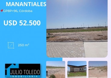 ABRAS DE MANANTIALES: VENDO LOTE DE 250 M2 CON POSESION YA ENTREGADA