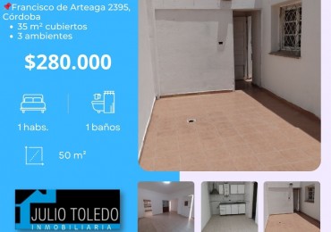B° VILLA ADELA : ALQUILO DEPTO INTERNO DE 1 DORMITORIO (SIN GAS NATURAL)