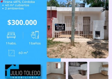B° ESTACION FLORES: ALQUILO CASA DE 1 DORMITORIO CON PATIO. NO TIENE GARAJE